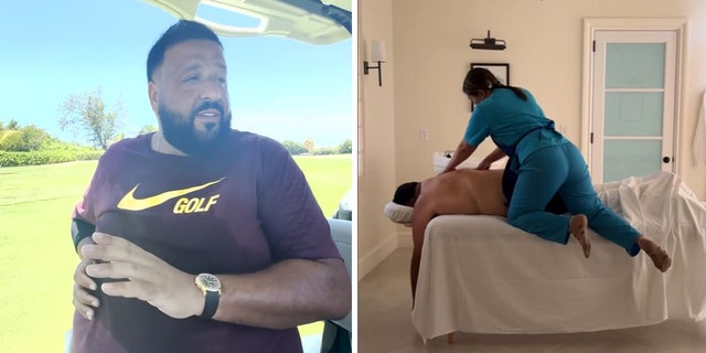 DJ Khaled gets private massage and golf lesson after surf accident