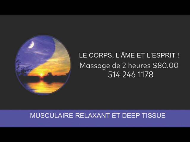 Massage de 2 heures pour 80$ dans Services de Massages  à Ville de Montréal - Image 2